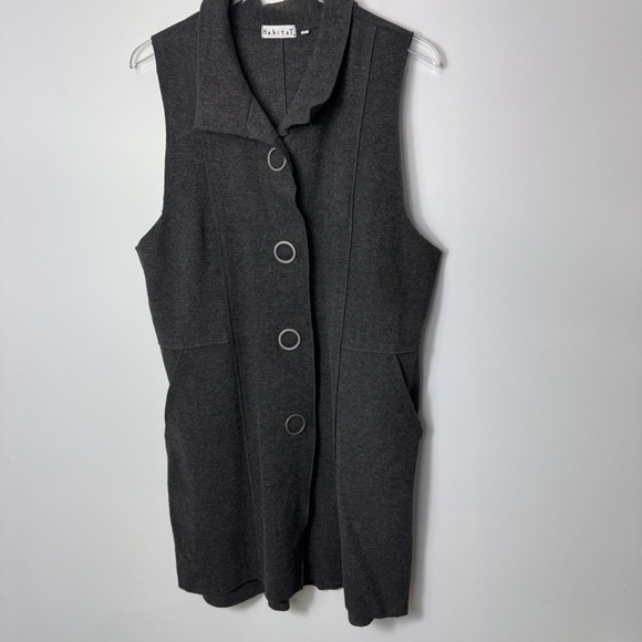 Habitat Dresses & Skirts - Habitat Felted Charcoal Vest/Dresss sizr Largr 2206